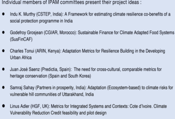 IPAM Post CoP26 webinar: A presentation of project ideas 